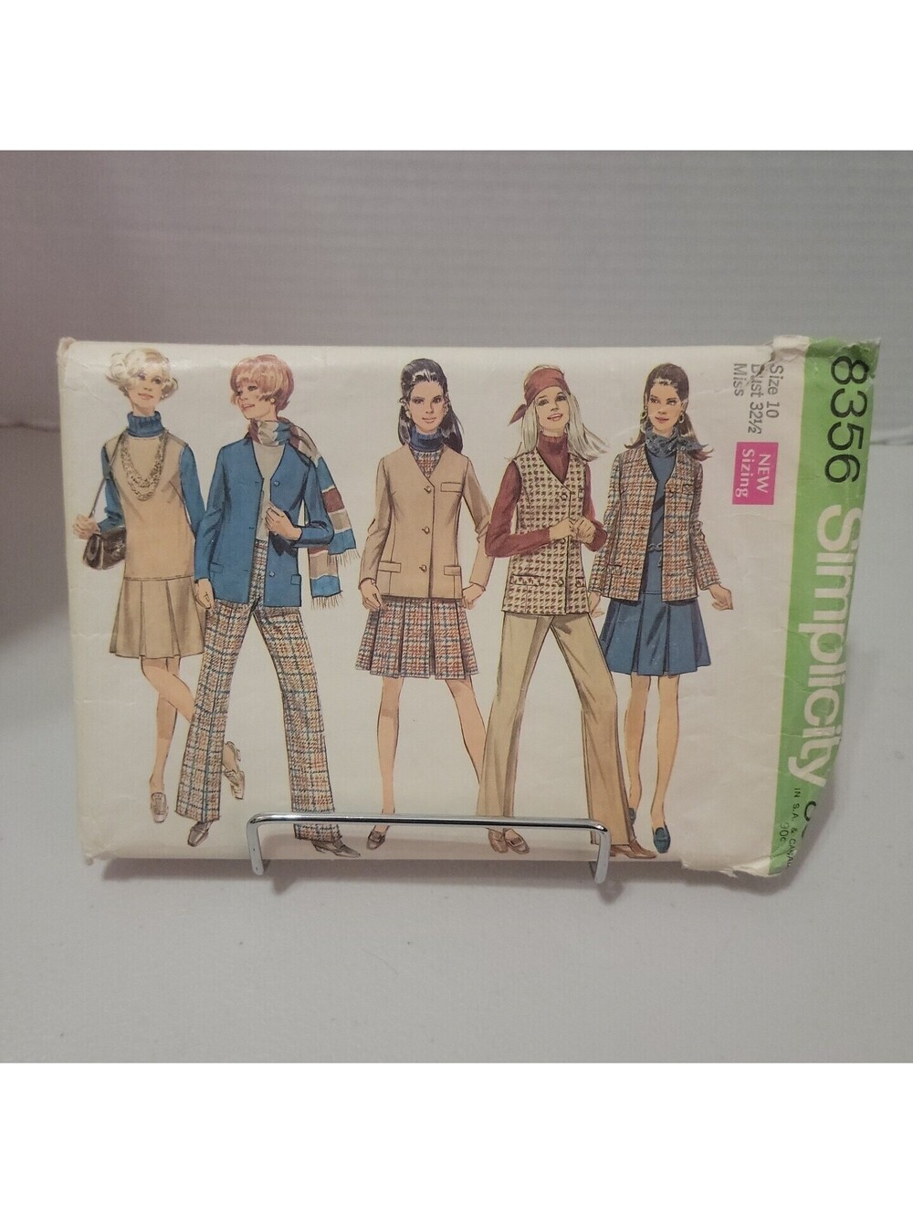 Simplicity 8356 Misses  Jacket  Jumper Pants Skirt sz 10 Vintage 70's CUT